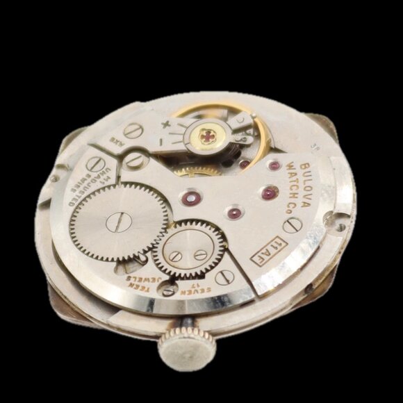 Vintage 27.5mm Bulova Men's Mechanical Wristwatch 11 AF Swiss Steel & 10k RGP - Picture 5 of 6